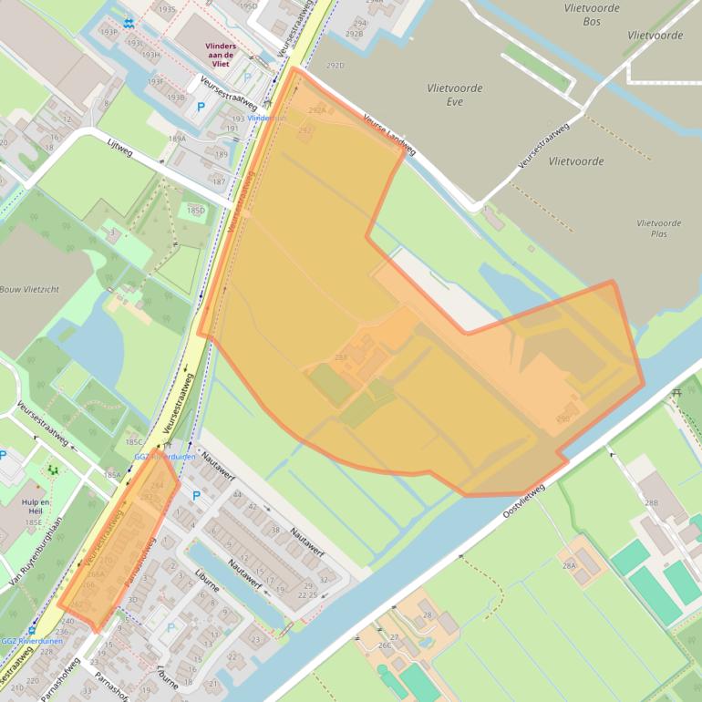 Kaart van postcodegebied 2265CL.