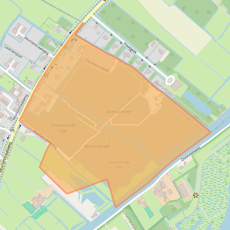 Kaart van postcodegebied 2265CM.