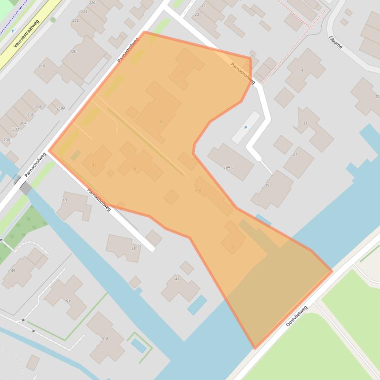 Kaart van postcodegebied 2265CP.