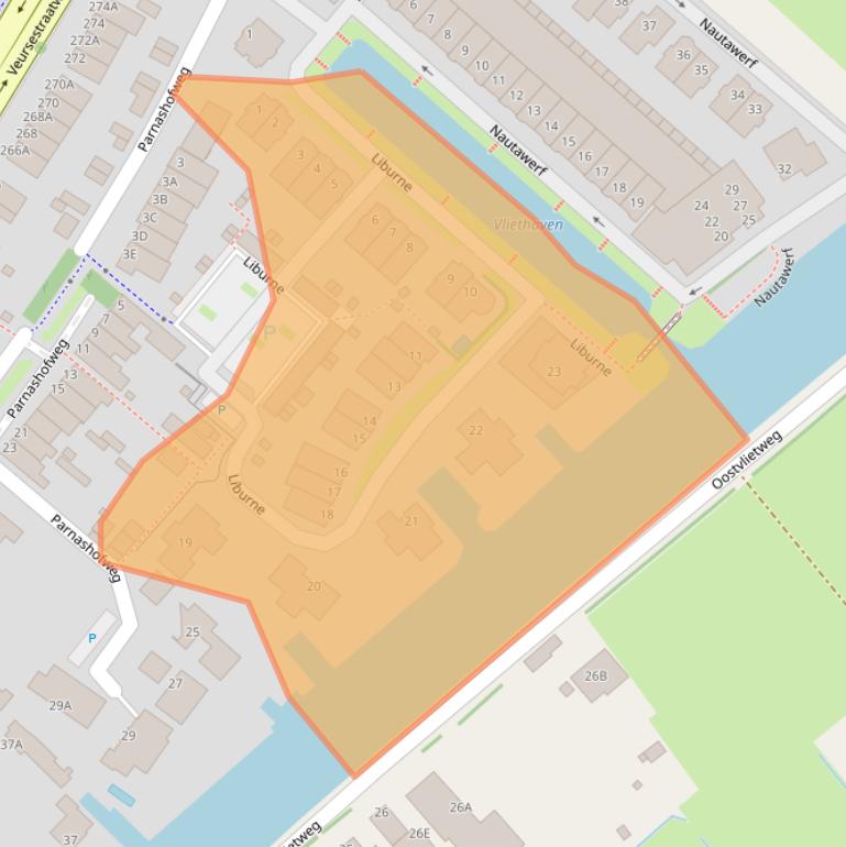 Kaart van postcodegebied 2265CX.