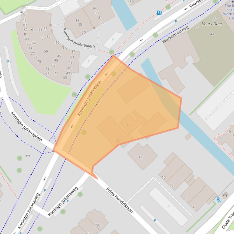 Kaart van postcodegebied 2265CZ.