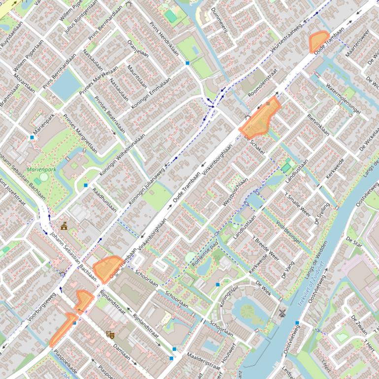 Kaart van postcodegebied 2265DA.