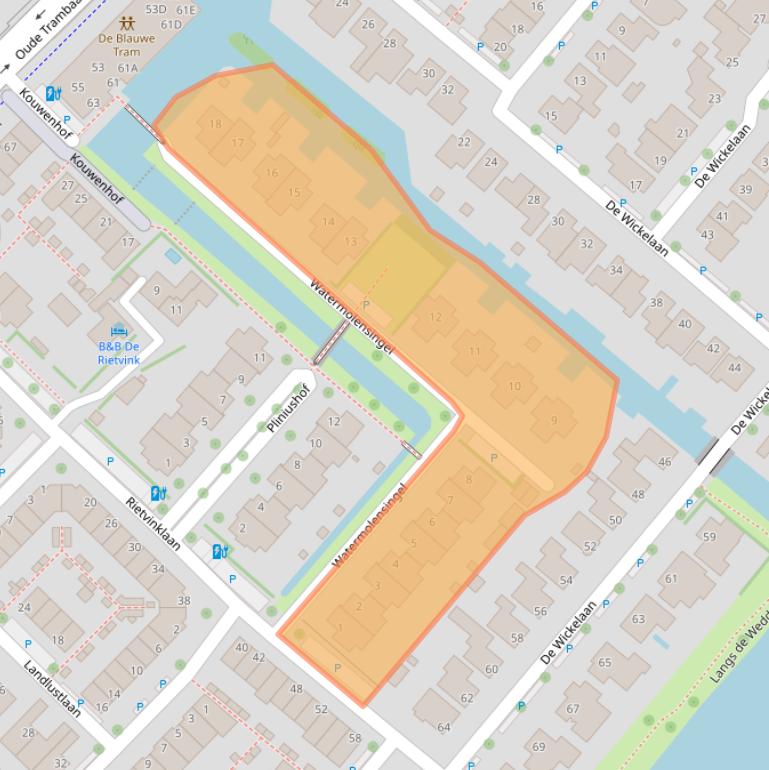 Kaart van postcodegebied 2265DB.