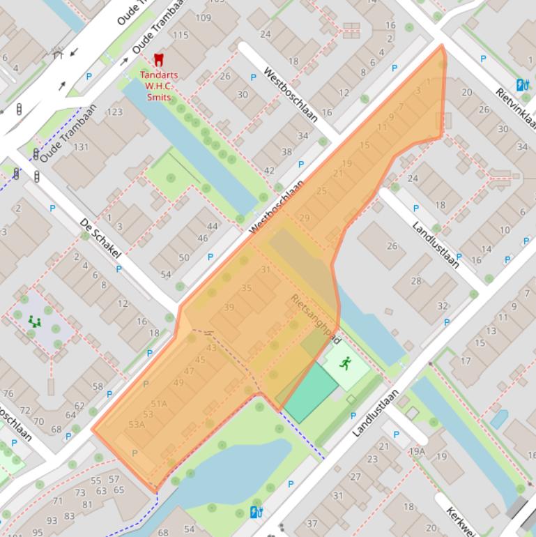 Kaart van postcodegebied 2265DV.