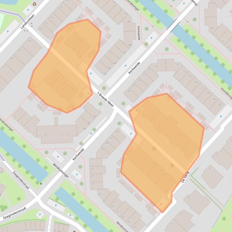 Kaart van postcodegebied 2265EH.