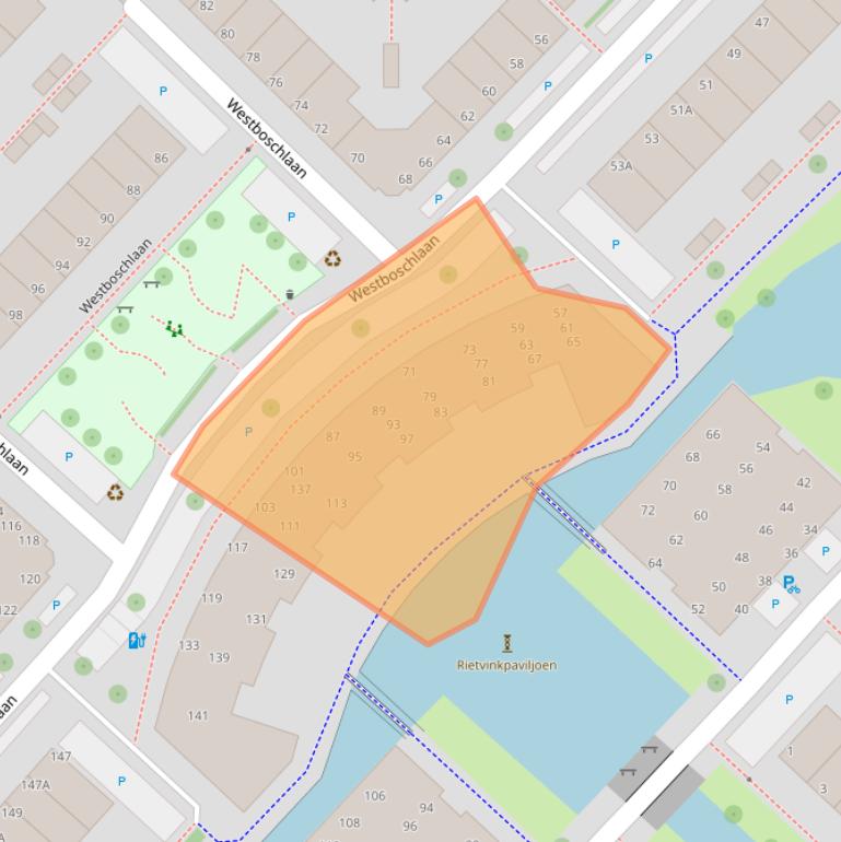 Kaart van postcodegebied 2265EM.