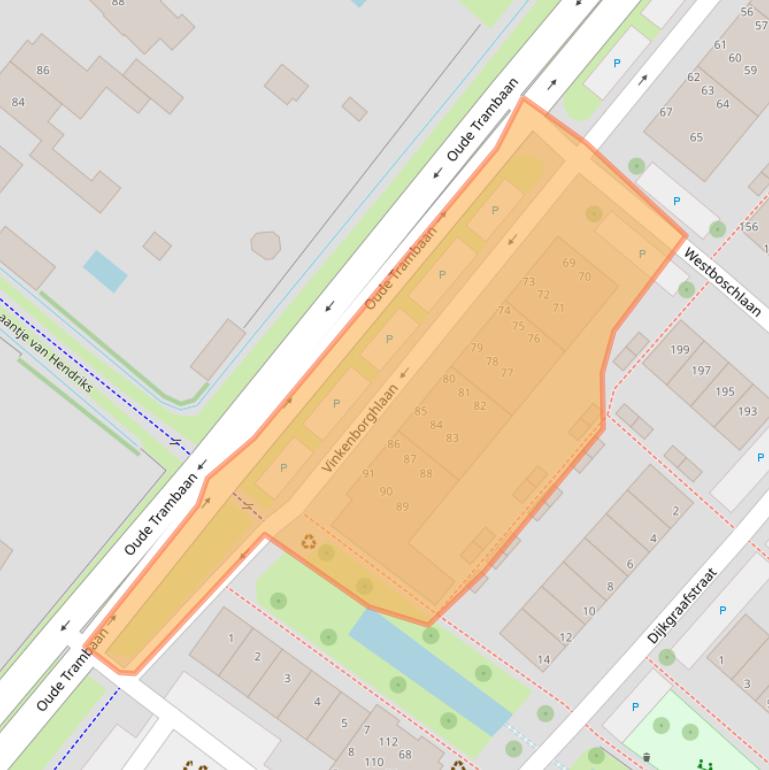 Kaart van postcodegebied 2265GD.