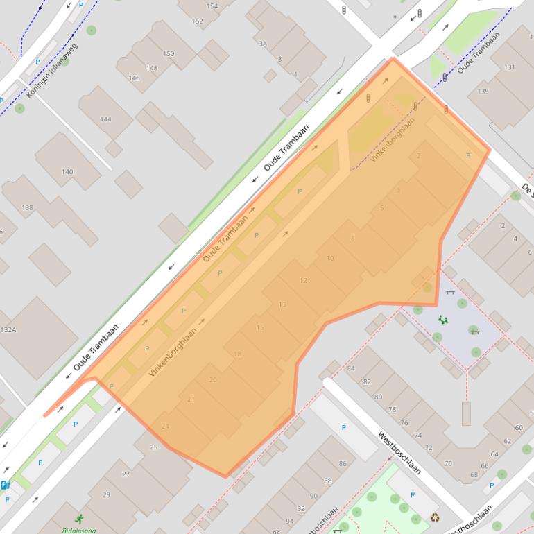 Kaart van postcodegebied 2265GG.