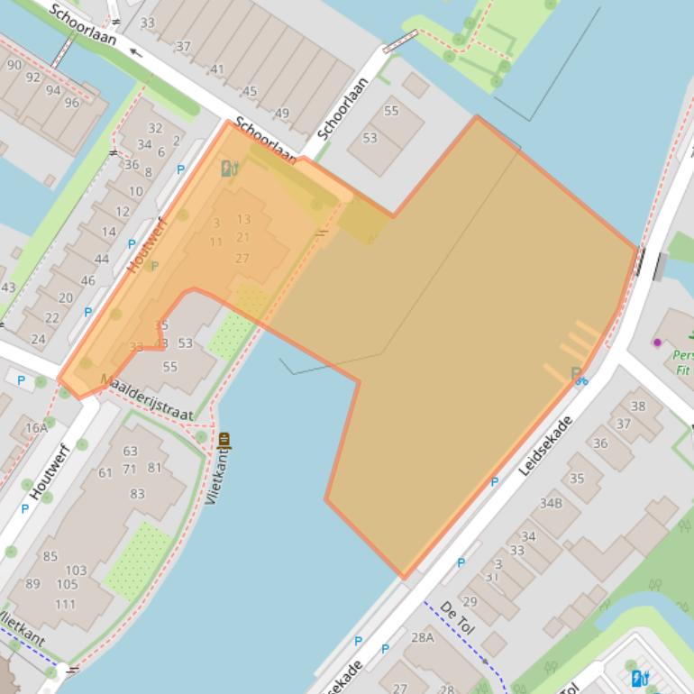 Kaart van postcodegebied 2265VD.