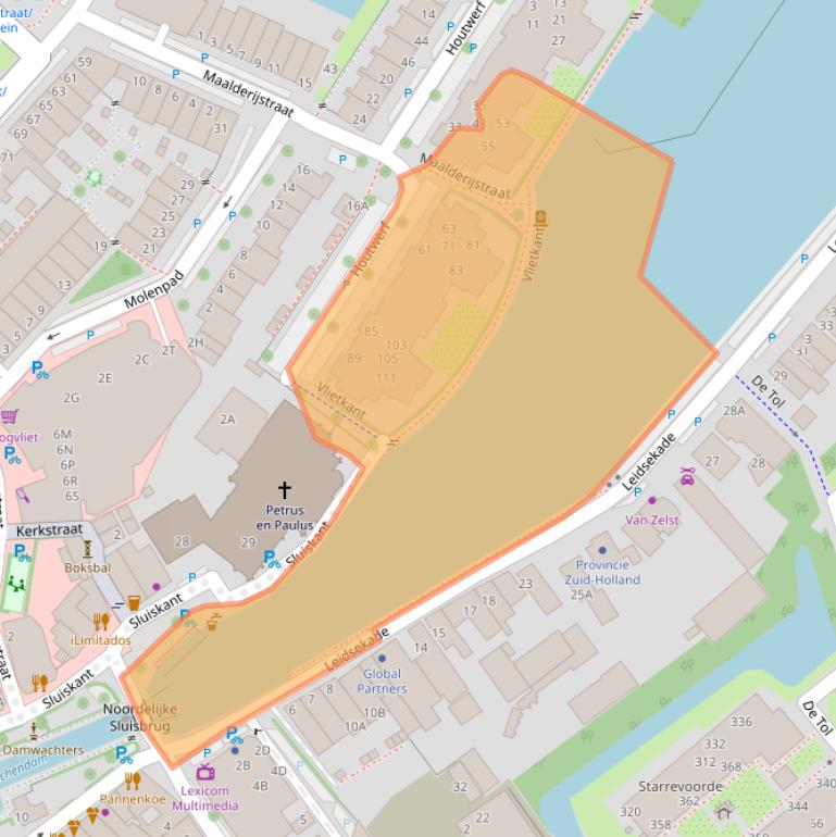 Kaart van postcodegebied 2265VE.