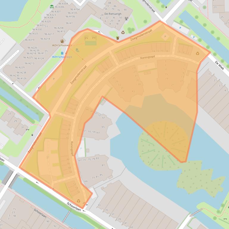 Kaart van postcodegebied 2265VH.