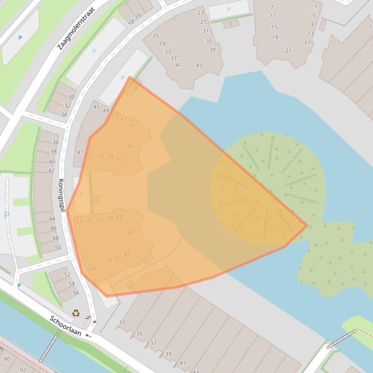 Kaart van postcodegebied 2265VJ.