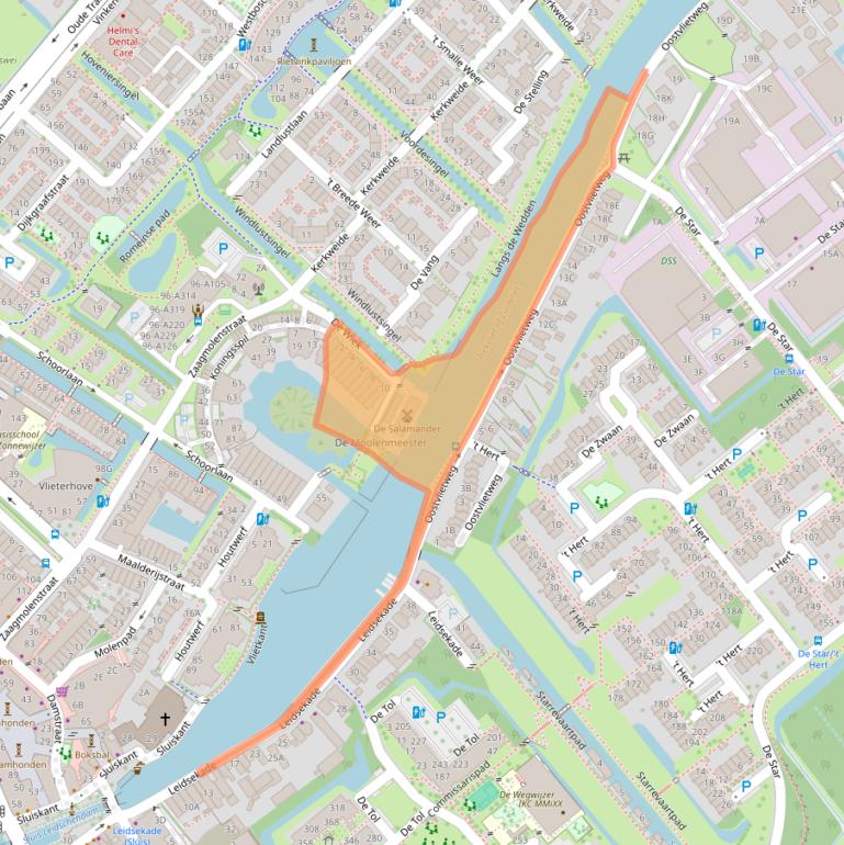 Kaart van postcodegebied 2265VK.