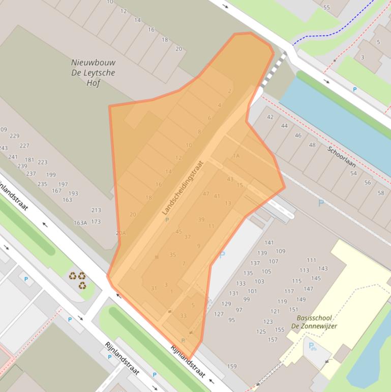 Kaart van postcodegebied 2265VV.