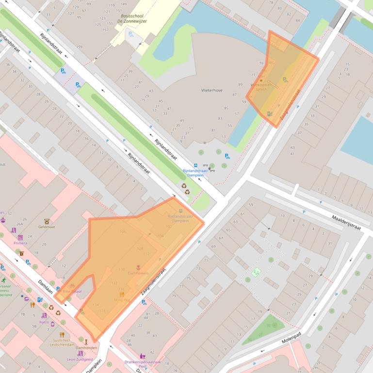 Kaart van postcodegebied 2265WV.