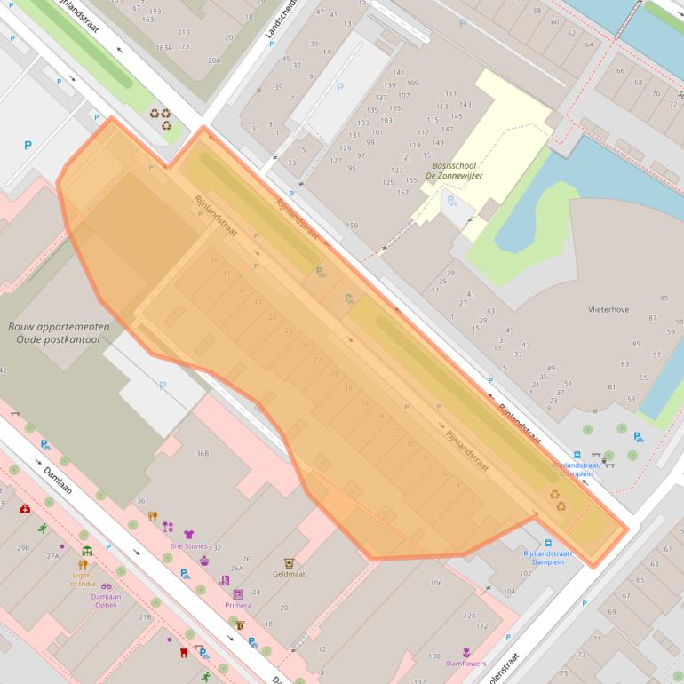 Kaart van postcodegebied 2265WW.