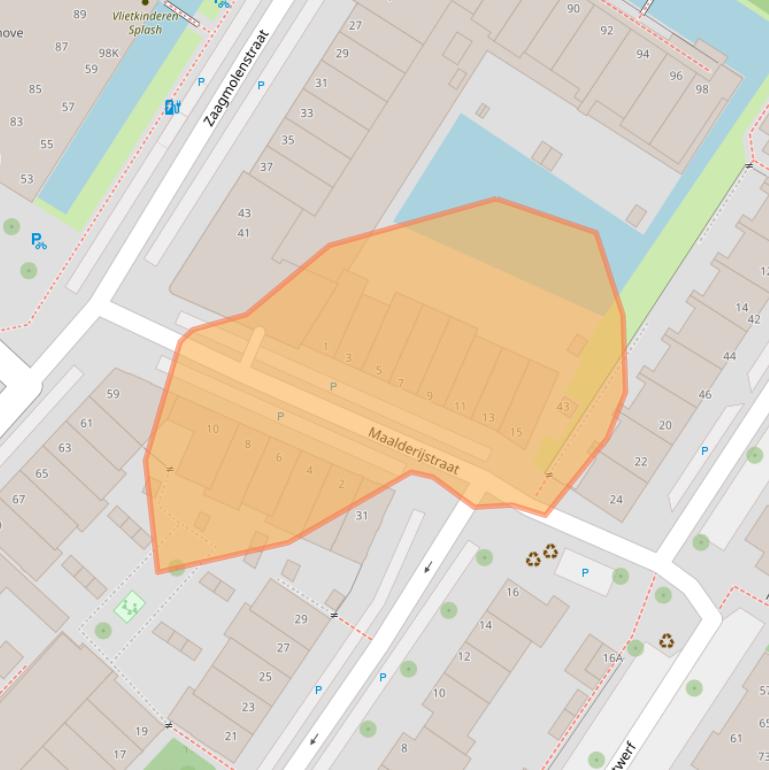 Kaart van postcodegebied 2265XD.