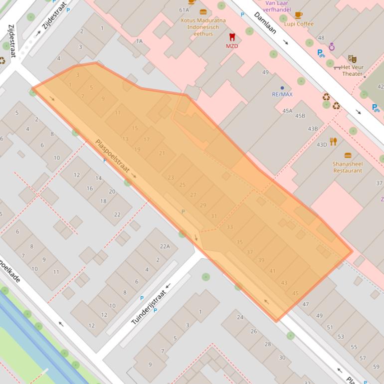 Kaart van postcodegebied 2265XJ.