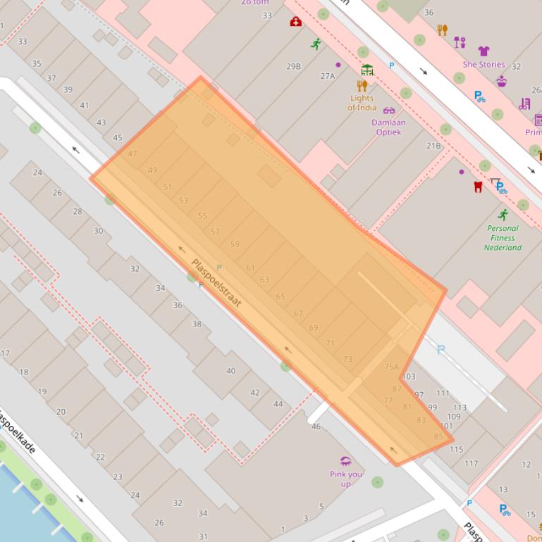 Kaart van postcodegebied 2265XK.