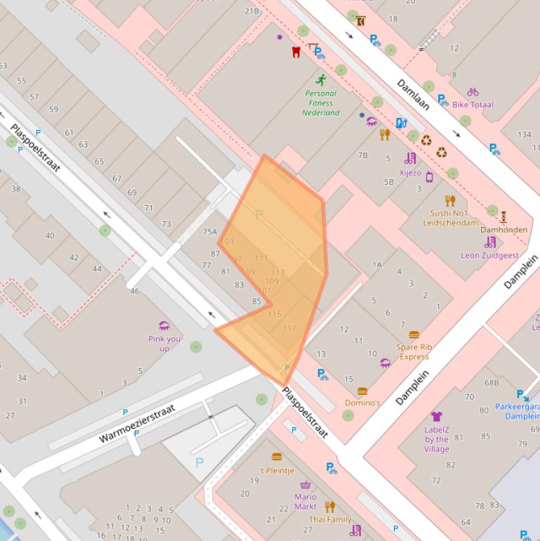 Kaart van postcodegebied 2265XL.