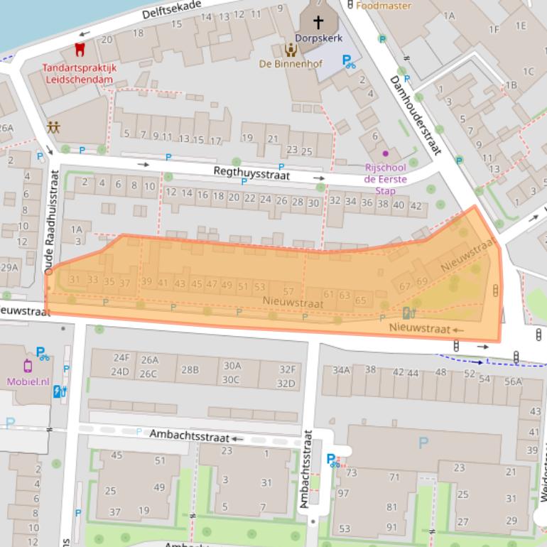 Kaart van postcodegebied 2266AB.