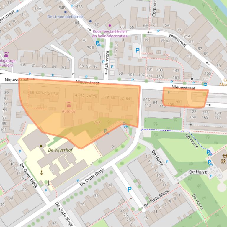Kaart van postcodegebied 2266AG.