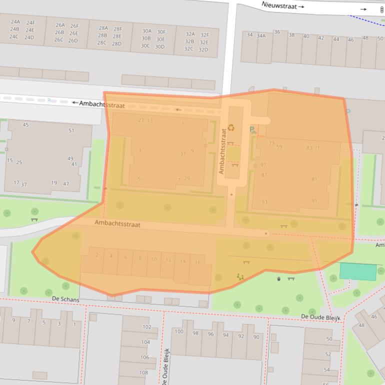 Kaart van postcodegebied 2266AK.
