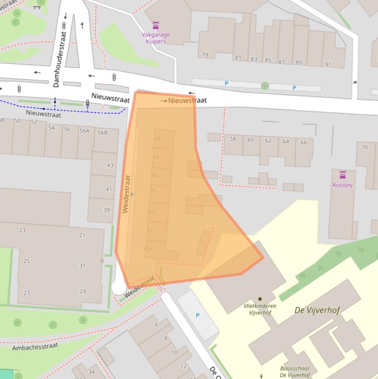Kaart van postcodegebied 2266AN.
