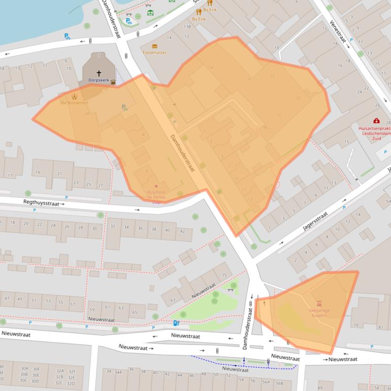 Kaart van postcodegebied 2266AS.