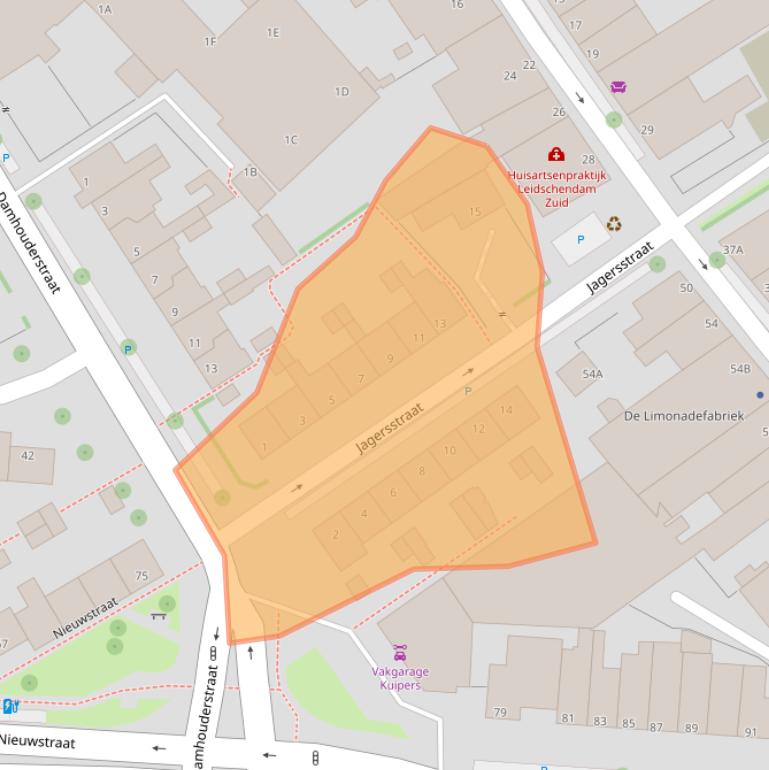 Kaart van postcodegebied 2266AT.