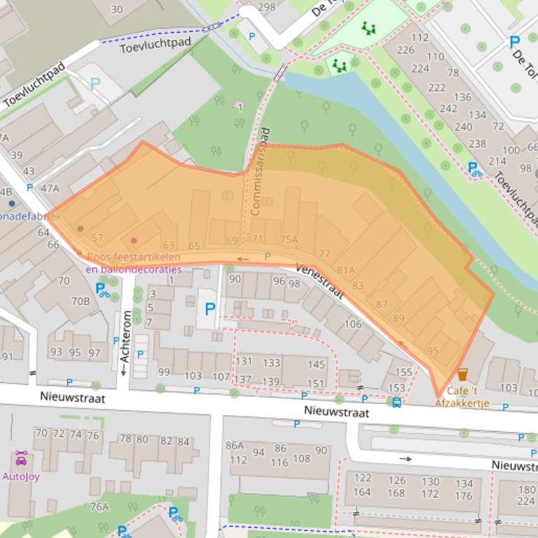 Kaart van postcodegebied 2266AX.