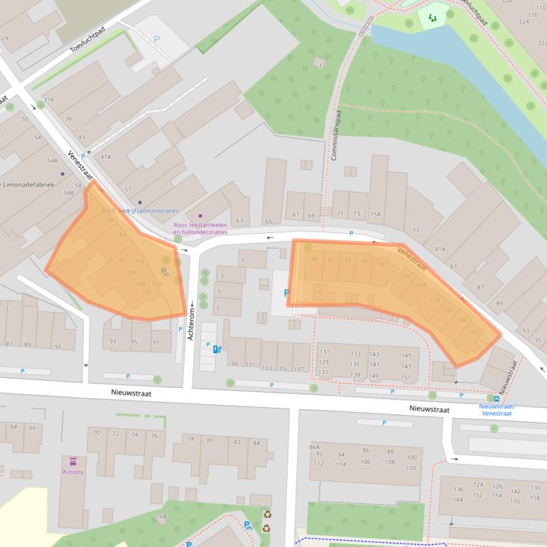 Kaart van postcodegebied 2266BB.