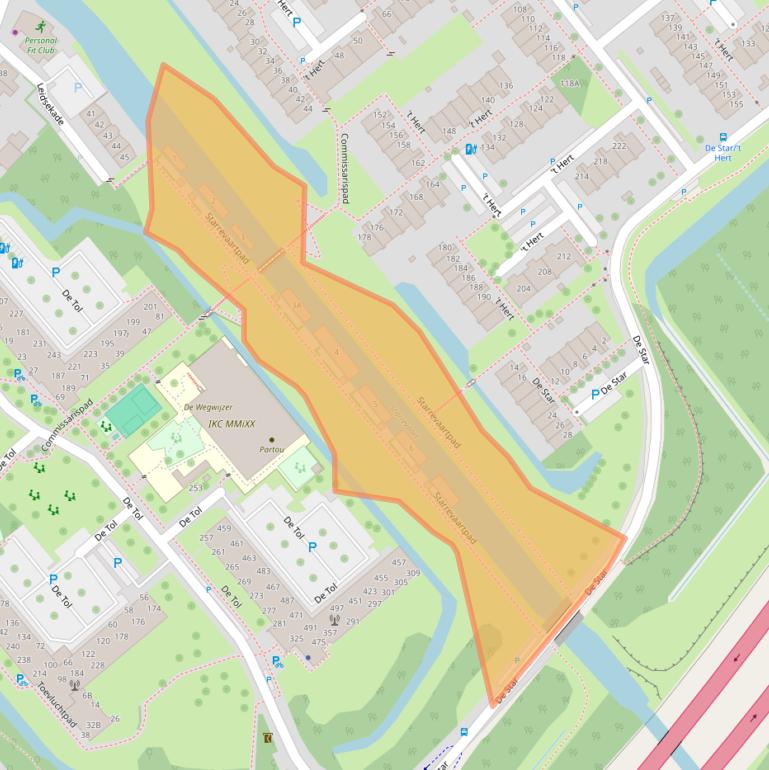 Kaart van postcodegebied 2266BK.