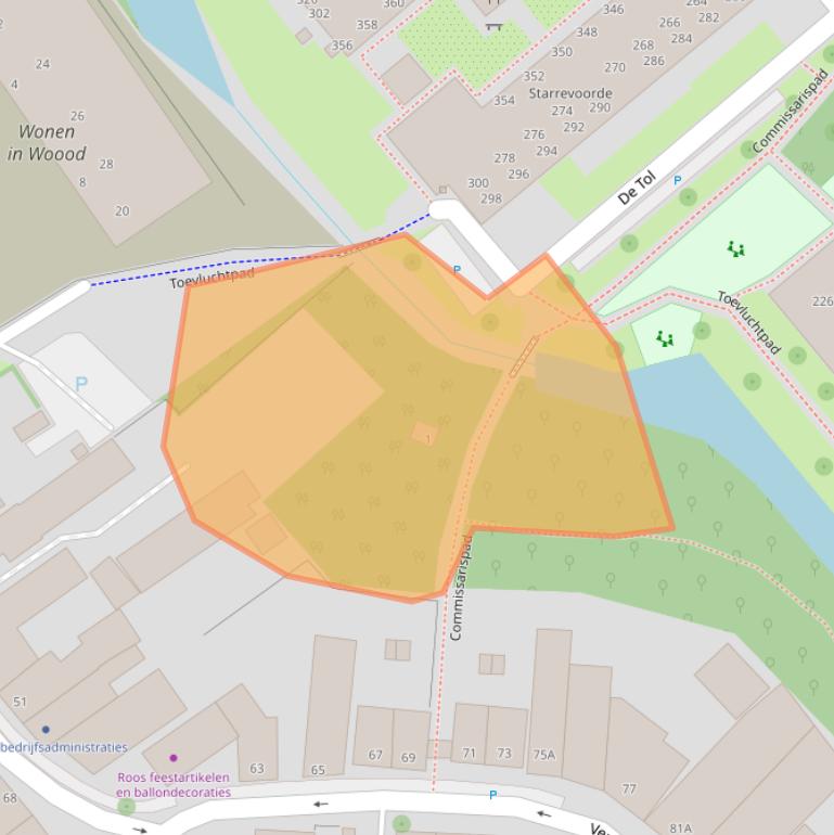 Kaart van postcodegebied 2266BP.