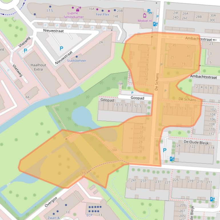 Kaart van postcodegebied 2266CB.