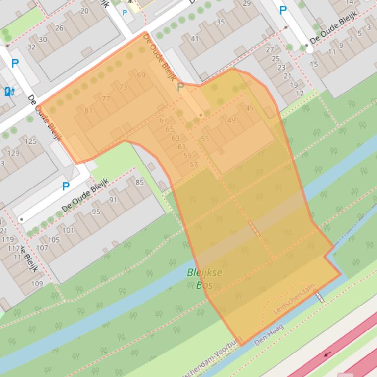 Kaart van postcodegebied 2266CD.