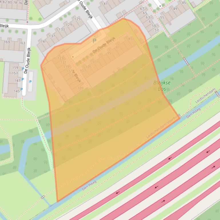 Kaart van postcodegebied 2266CE.