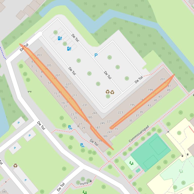 Kaart van postcodegebied 2266EB.