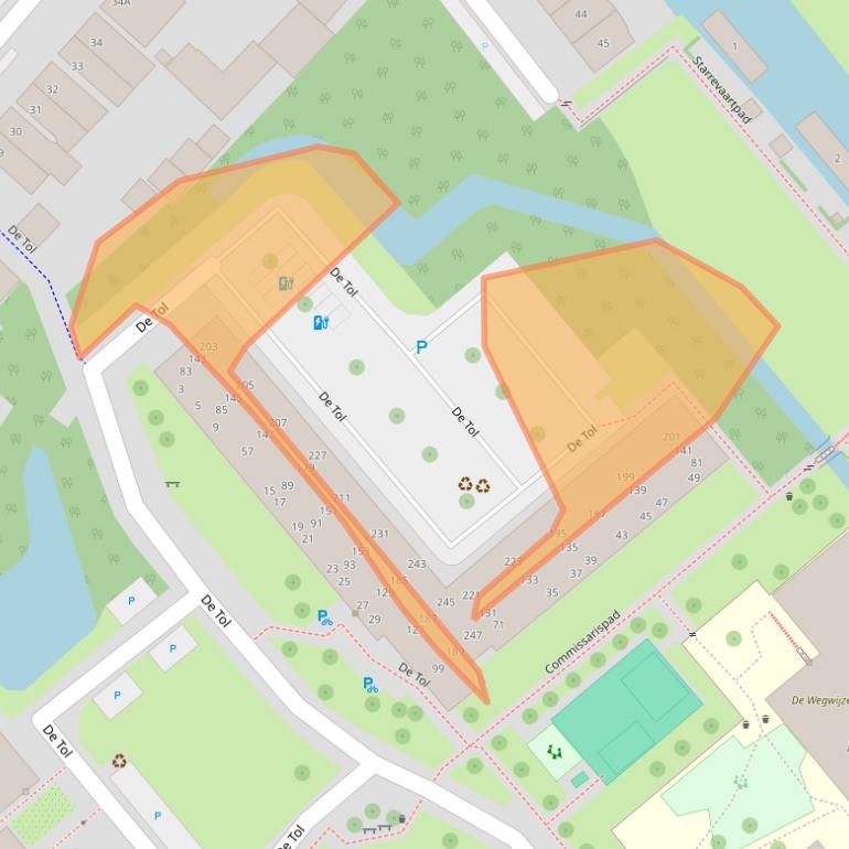 Kaart van postcodegebied 2266EC.