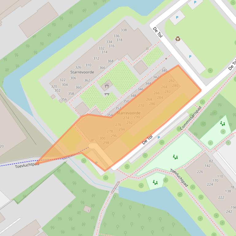 Kaart van postcodegebied 2266ER.