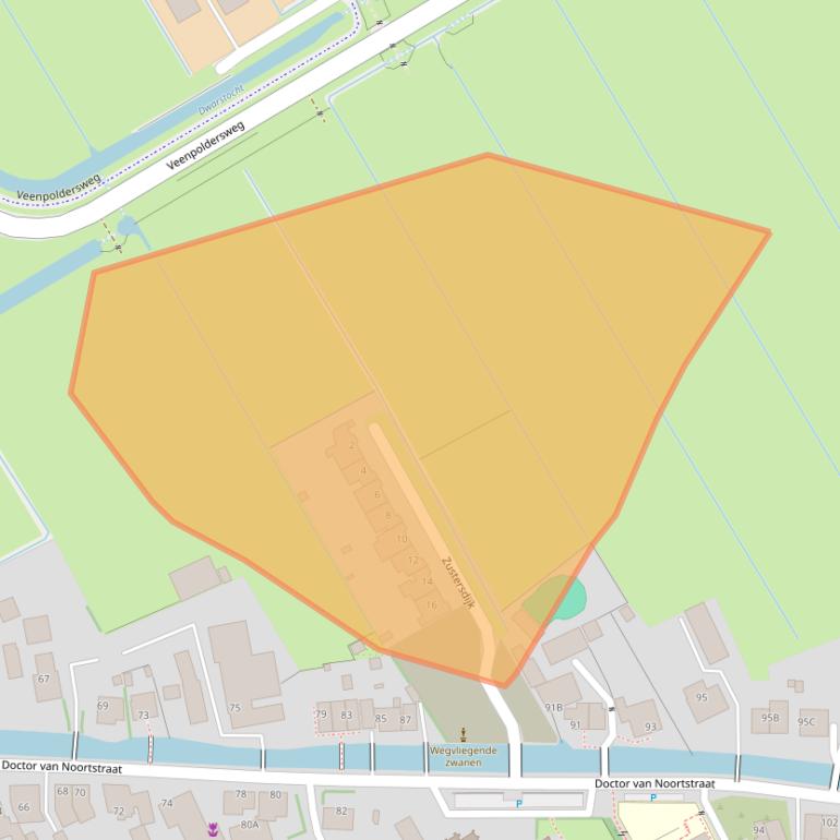 Kaart van postcodegebied 2266EW.