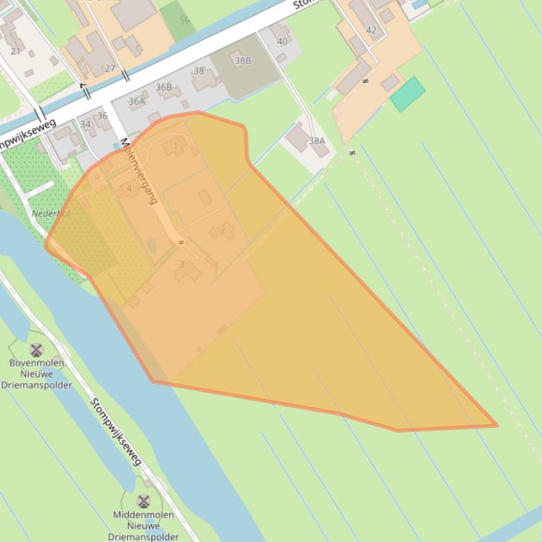 Kaart van postcodegebied 2266EX.