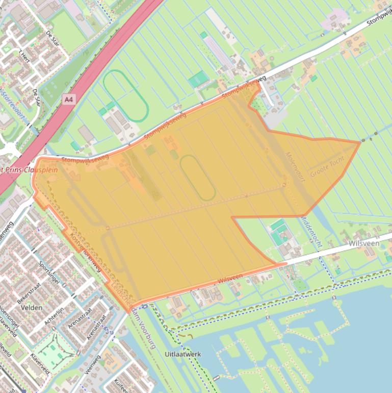 Kaart van postcodegebied 2266GE.