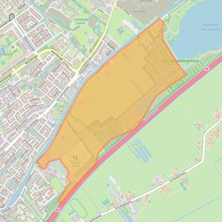 Kaart van postcodegebied 2266GM.