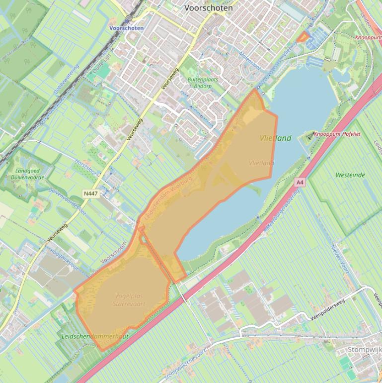 Kaart van postcodegebied 2266GN.