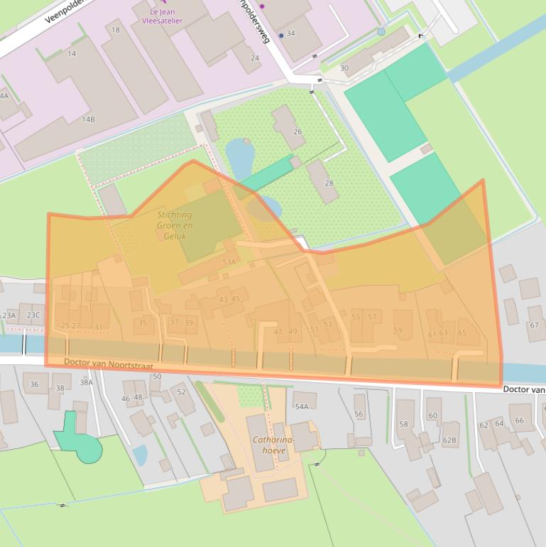 Kaart van postcodegebied 2266GS.