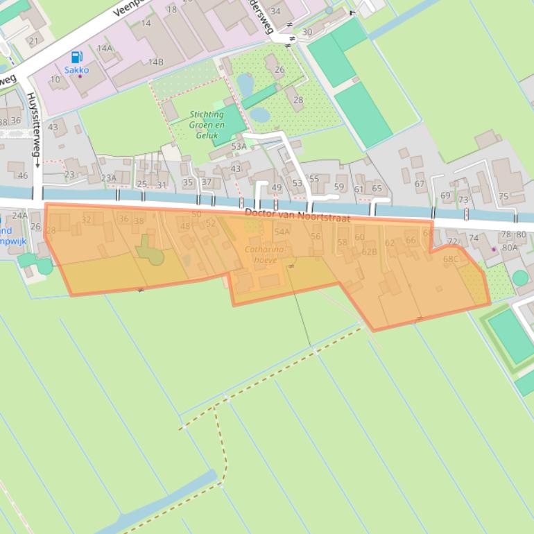 Kaart van postcodegebied 2266GZ.