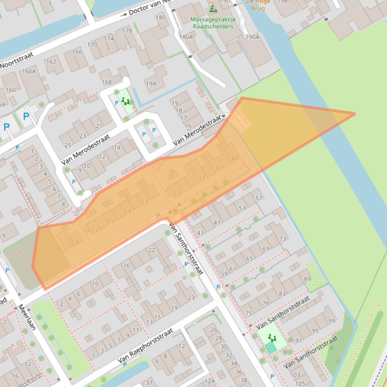 Kaart van postcodegebied 2266HP.