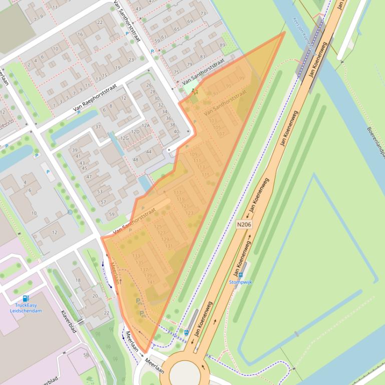 Kaart van postcodegebied 2266HS.