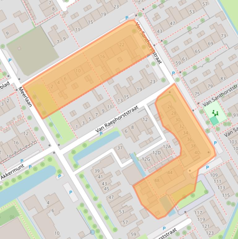 Kaart van postcodegebied 2266HT.